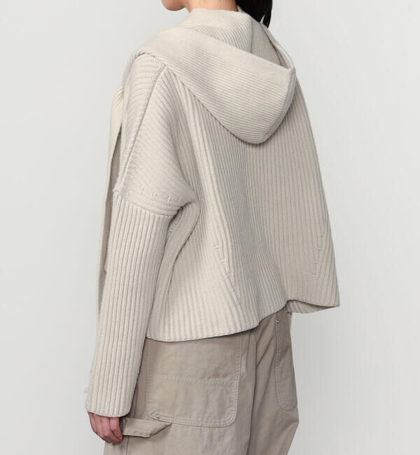  「roberto collina | ニット フードマフラー UNISEX」|ストール|