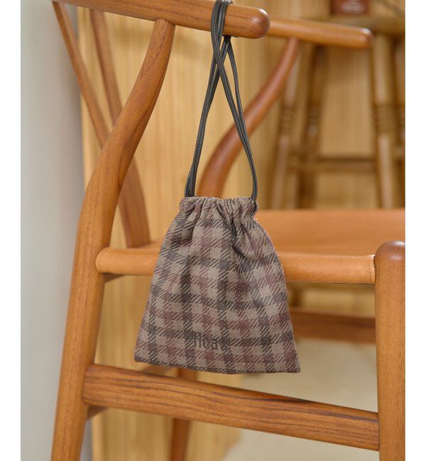 Hoaw.「【Hoaw.&times;Sampoコラボアイテム】 巾着」|トートバッグ|ブラウン