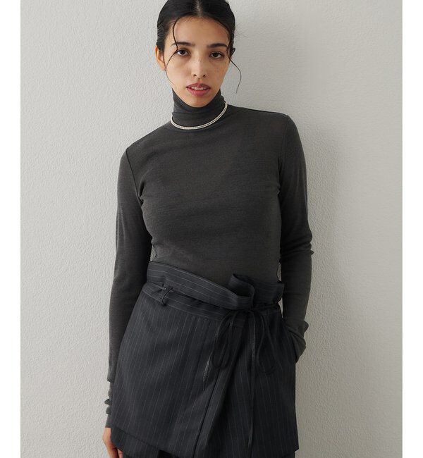  「ウール混カットタートルプルオーバー」|Tシャツ・カットソー|