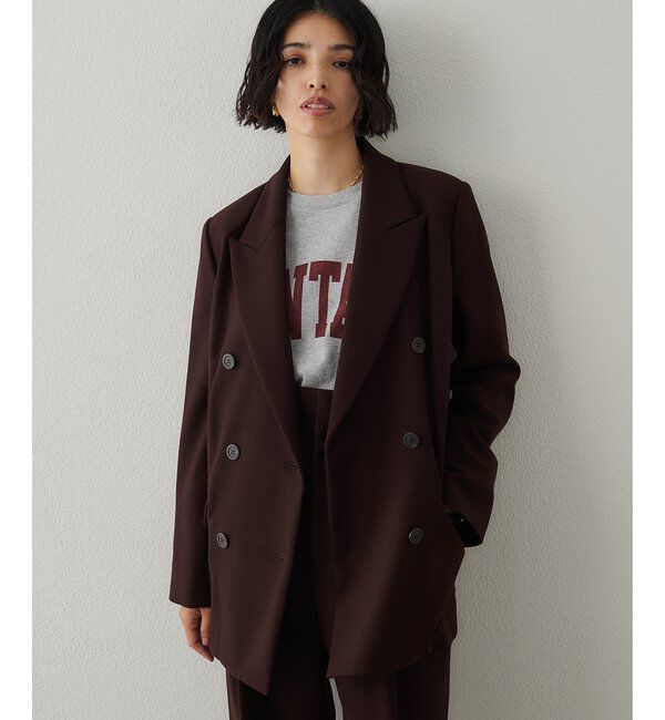  「ダブルテーラードジャケット」|テーラードジャケット|ブラウン