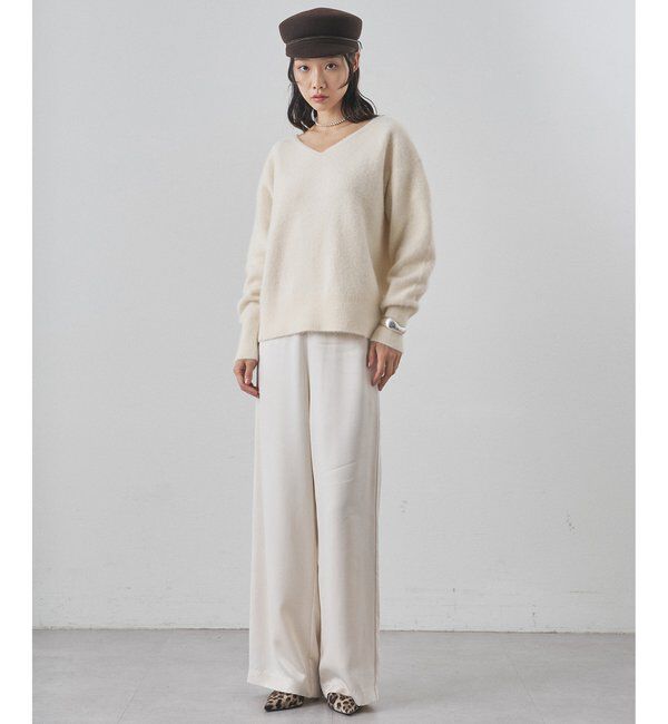  「フォックスウール Vネックプルオーバー」|ニット・セーター|