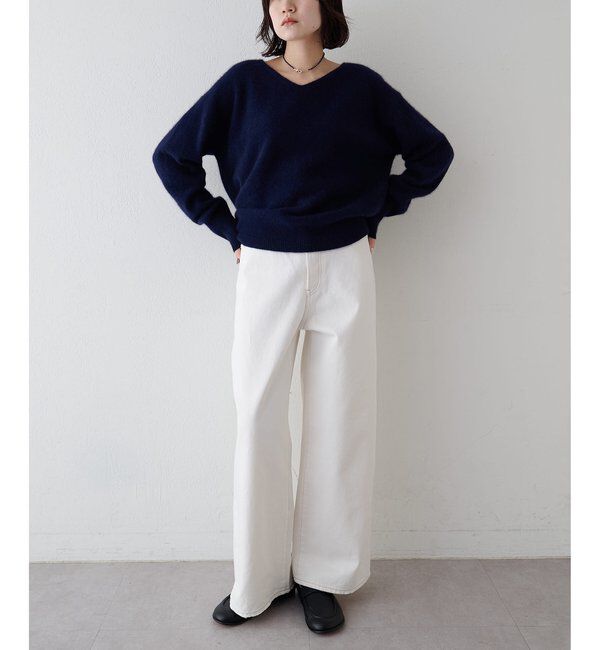  「フォックスウール Vネックプルオーバー」|ニット・セーター|