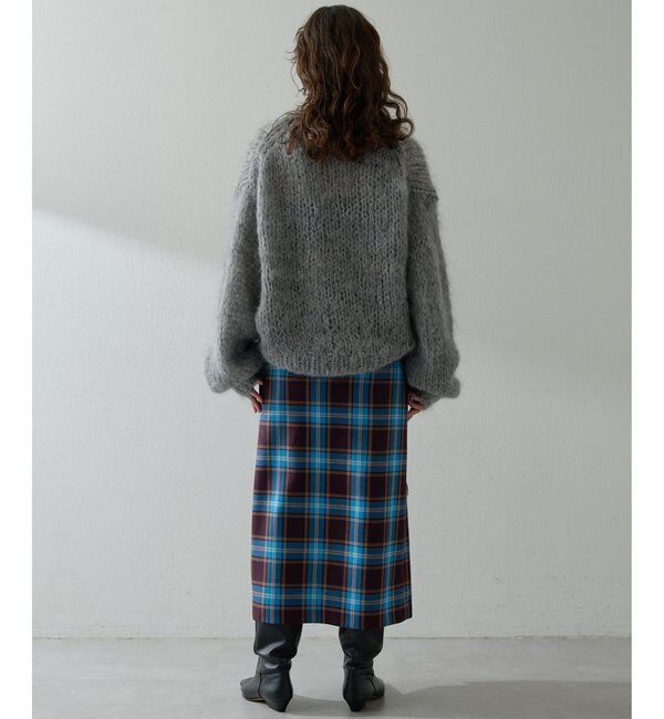 「チェックフリンジスカート」|スカート|