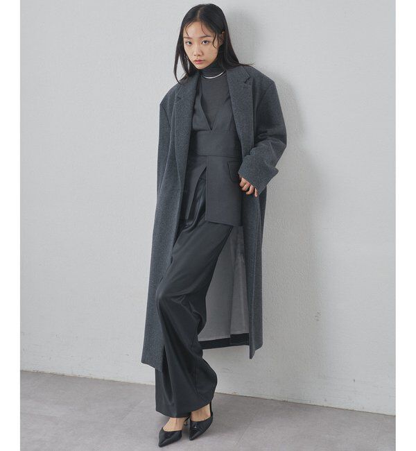 「ウールパイルロングチェスターコート」|その他|グレー