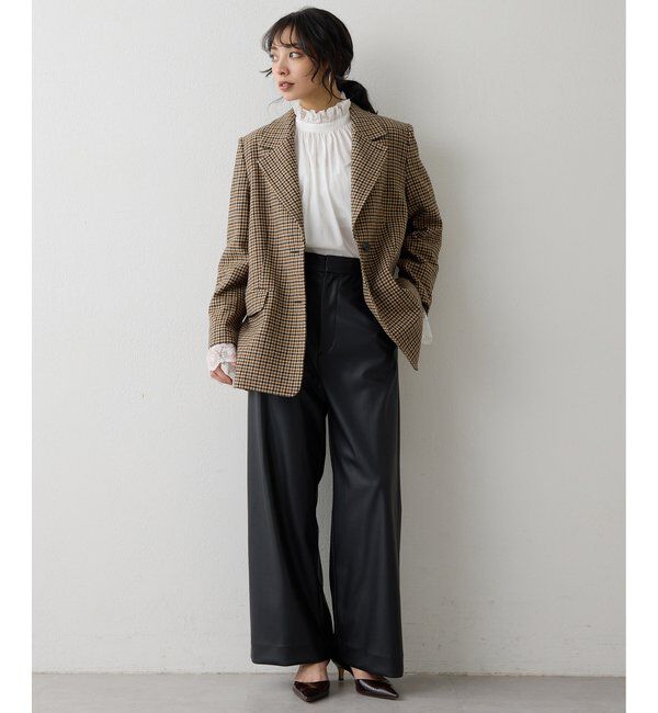  「レザーライクパンツ」|チノ|