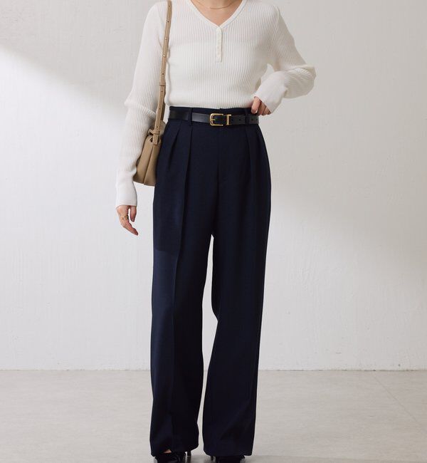  「ヘンリーネックVニット」|ニット・セーター|