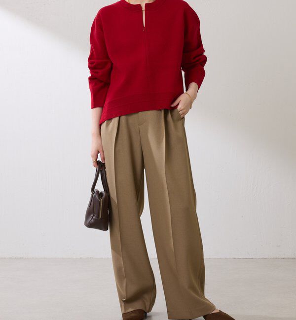  「ウールライクタックパンツ」|チノ|