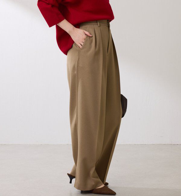  「ウールライクタックパンツ」|チノ|