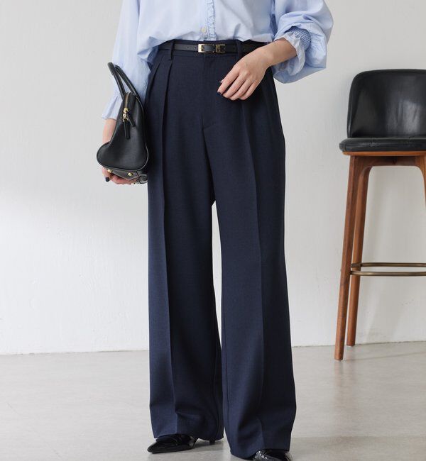  「ウールライクタックパンツ」|チノ|