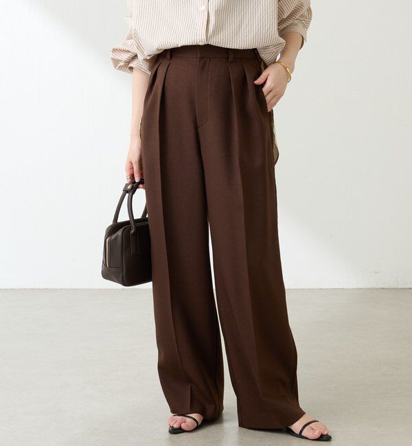  「ウールライクタックパンツ」|チノ|