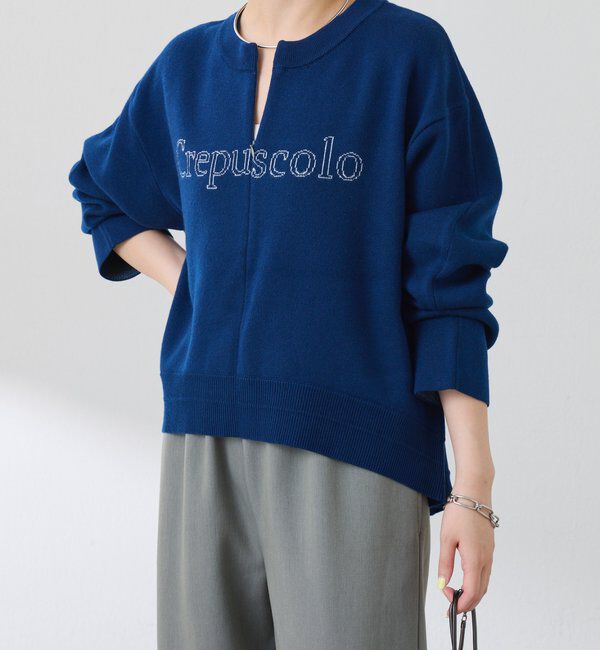  「スウェットライクラウンドヘムニット」|ニット・セーター|