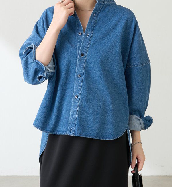  「Q.anos デニムシャツジャケット」|シャツ・ブラウス|