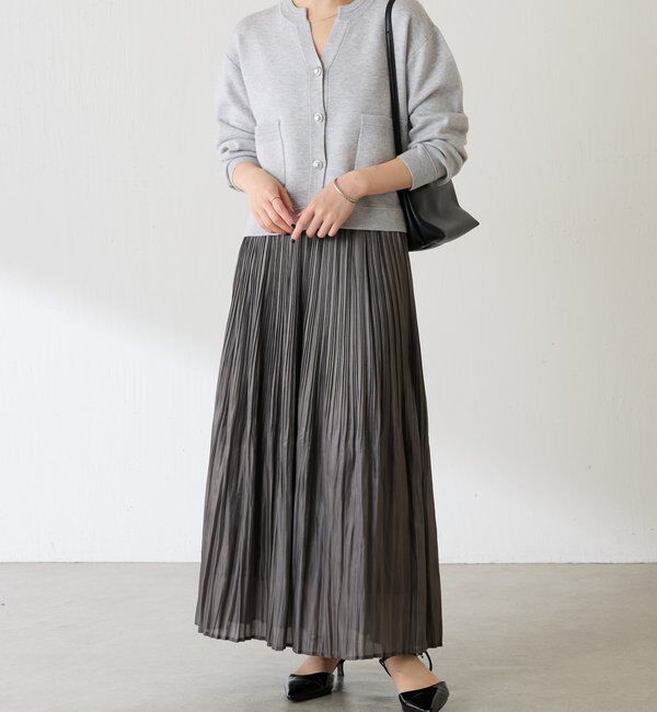  「フィラメントサテンプリーツスカート」|スカート|