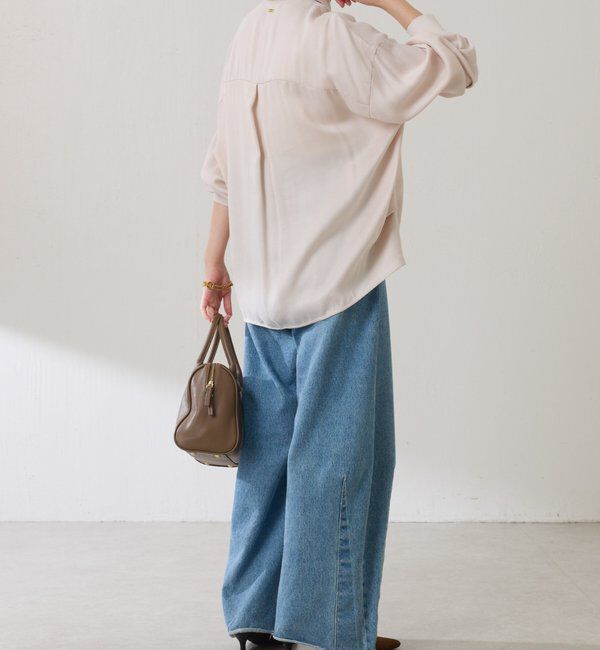  「スキッパー袖リブブラウス」|シャツ・ブラウス|