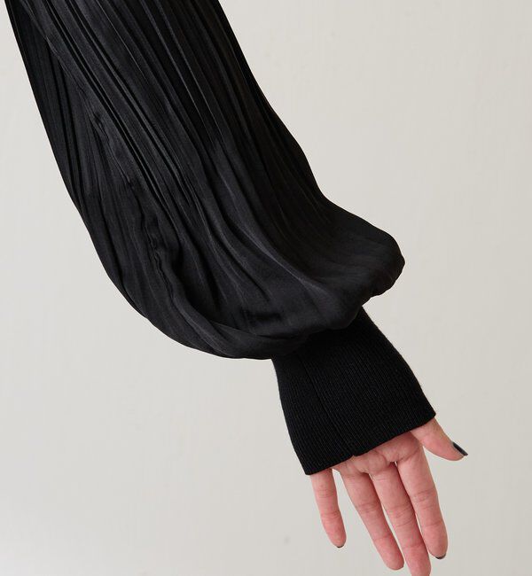  「袖プリーツコンパクトニット」|ニット・セーター|