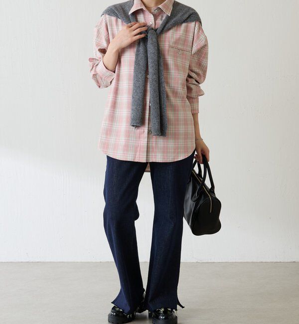 「メタルボタンチェックシャツ」|シャツ・ブラウス|