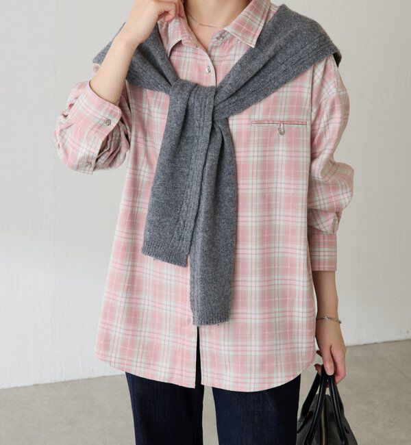  「メタルボタンチェックシャツ」|シャツ・ブラウス|