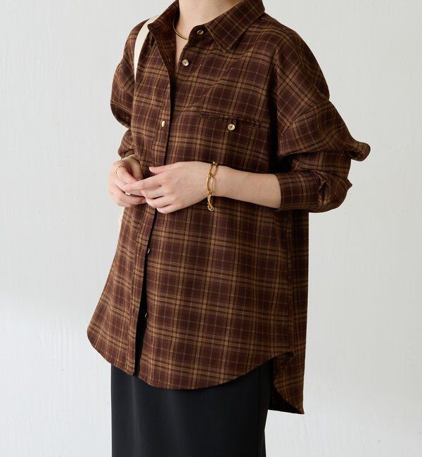  「メタルボタンチェックシャツ」|シャツ・ブラウス|