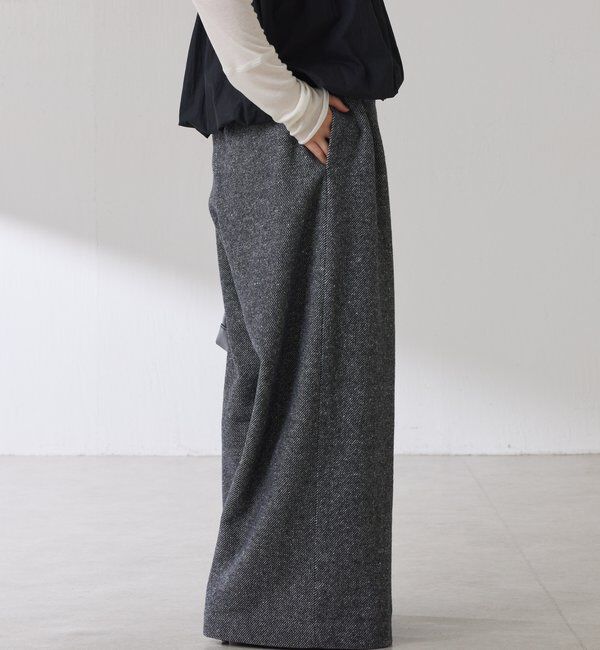  「ツイードタックワイドパンツ」|チノ|