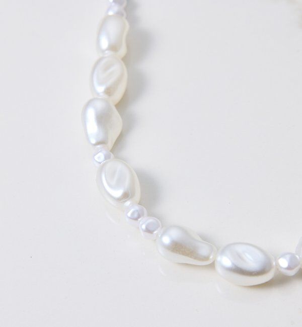  「【PAPILLONNER/パピヨネ】パールベロアネックレス」|リング|