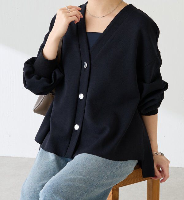  「メタル釦ジョーゼットカーディガン」|Tシャツ・カットソー|