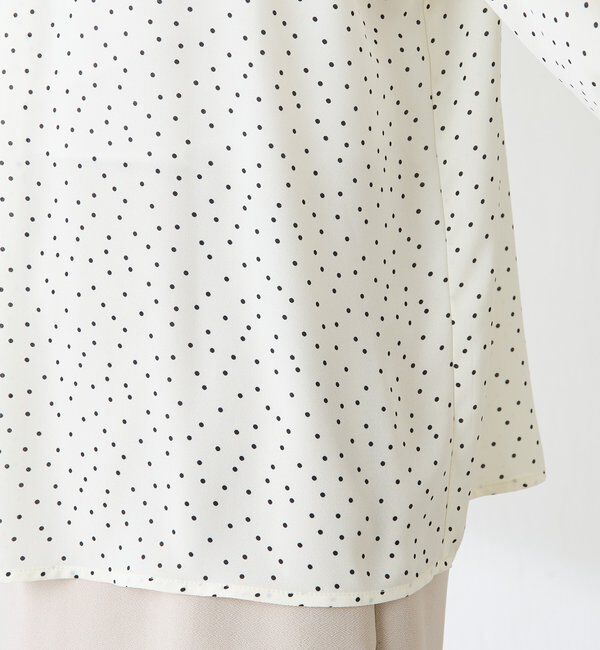  「ハイネックシャーリングドットブラウス」|シャツ・ブラウス|