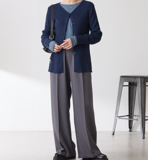  「リブペプラムカーディガン」|ニット・セーター|
