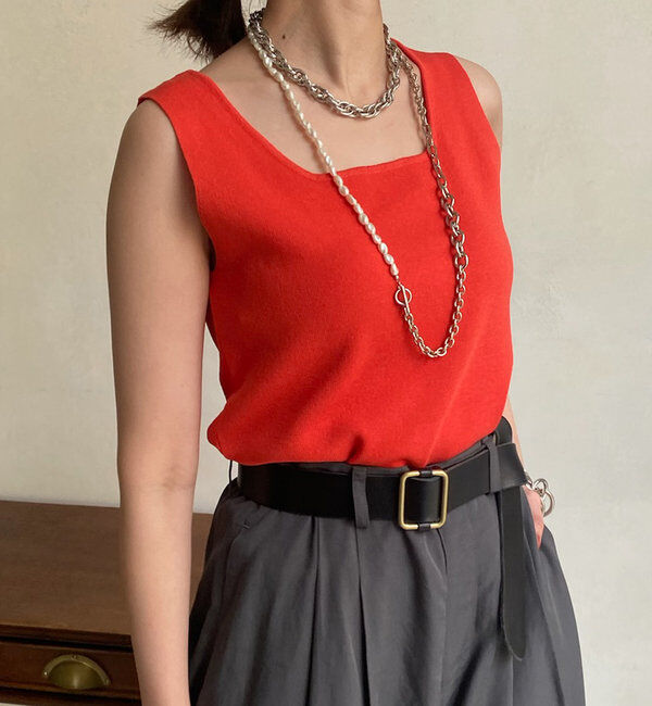  「スクエアニットタンク」|ニット・セーター|