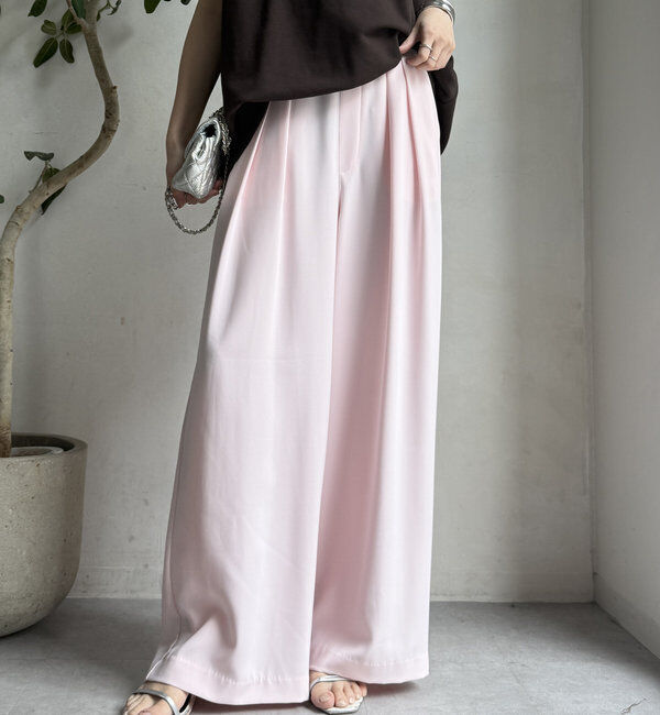  「【累計販売数3万枚突破/22色４サイズ展開！】タックワイドパンツ」|チノ|