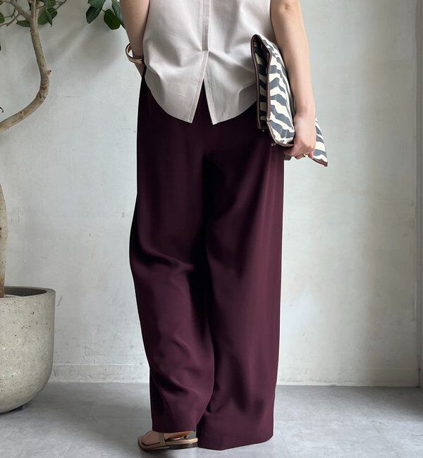  「【累計販売数3万枚突破/22色４サイズ展開！】タックワイドパンツ」|チノ|