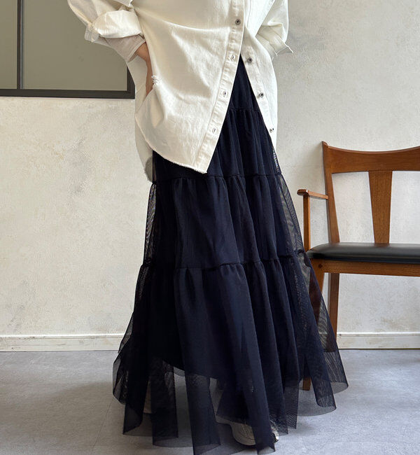  「【SAKURA @___saku14_ 企画】メッシュティアードスカート」|スカート|