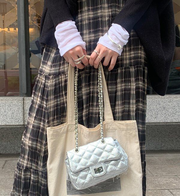  「キルティングレザーショルダー」|トートバッグ|