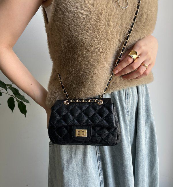  「キルティングレザーショルダー」|トートバッグ|