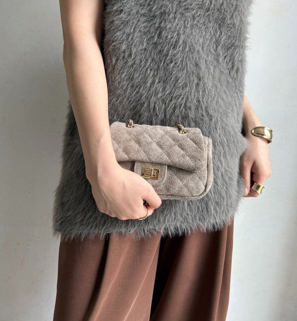  「キルティングスウェードショルダー」|トートバッグ|