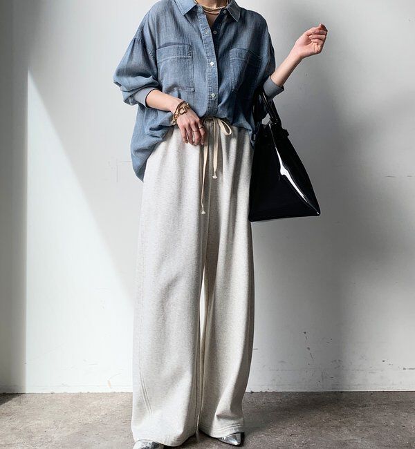  「袖リブシアーデニムシャツ」|シャツ・ブラウス|