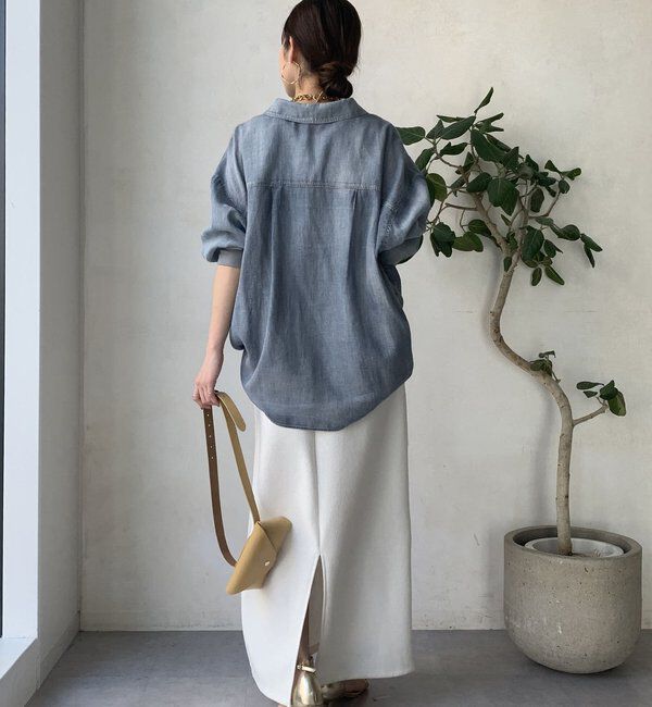  「袖リブシアーデニムシャツ」|シャツ・ブラウス|