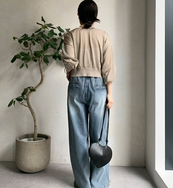  「【新色追加】デニムワイドイージーパンツ」|デニム|