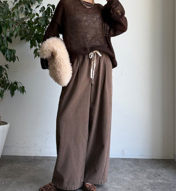  「【新色追加】デニムワイドイージーパンツ」|デニム|