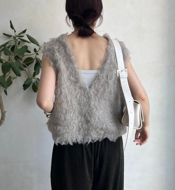  「【REI企画カラーあり】【前後2WAY】シャギーニットベスト」|ニット・セーター|