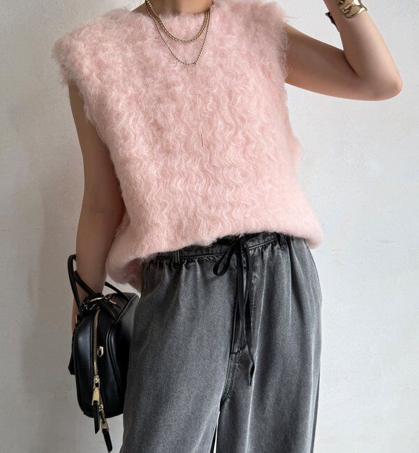  「【REI企画カラーあり】【前後2WAY】シャギーニットベスト」|ニット・セーター|