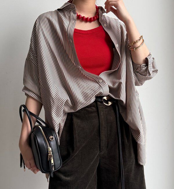  「ストライプポンチョブラウス」|シャツ・ブラウス|