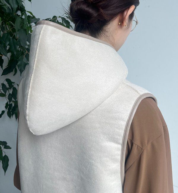  「ボア切替フーディージレ」|ベスト・ジレ|