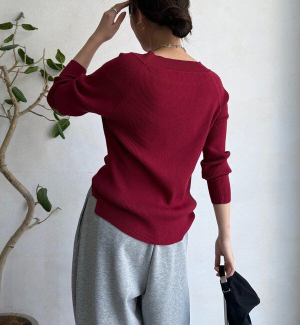  「ボートネックリブニット」|ニット・セーター|