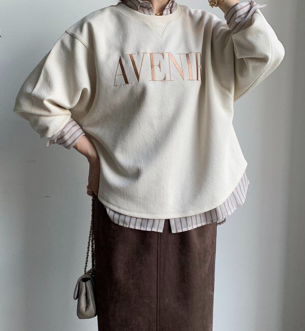  「セットアップラグランロゴ刺繍プルオーバー」|Tシャツ・カットソー|