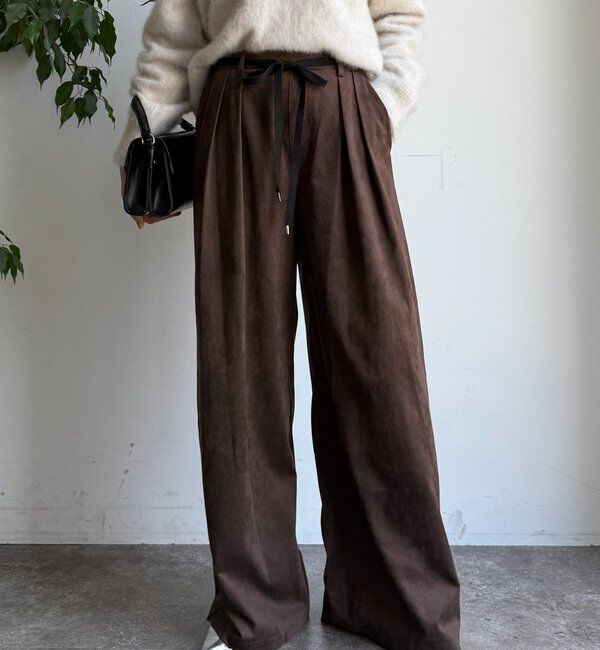  「スウェードタックパンツ」|チノ|