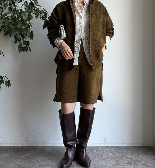  「【セットアップ対応】フェイクスエードジャケット」|ブルゾン・スタジャン|