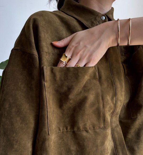  「【セットアップ対応】フェイクスエードジャケット」|ブルゾン・スタジャン|