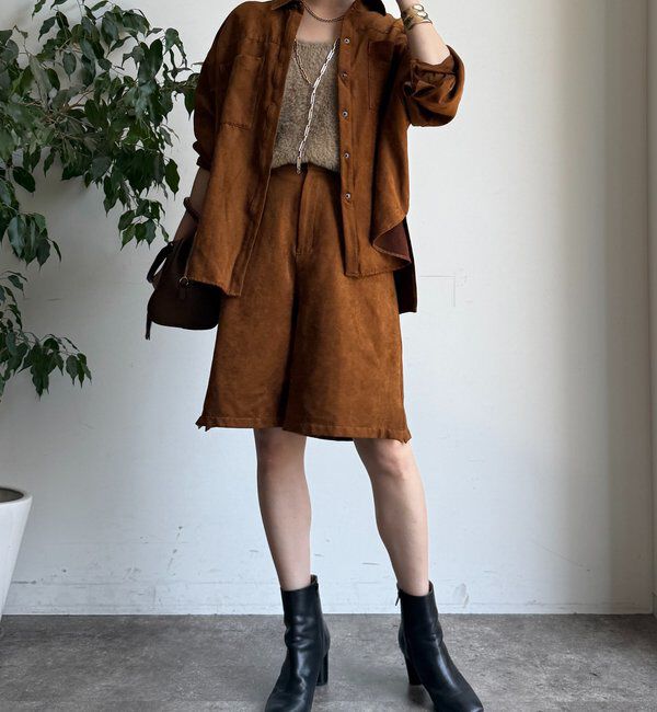  「【セットアップ対応】フェイクスエードジャケット」|ブルゾン・スタジャン|