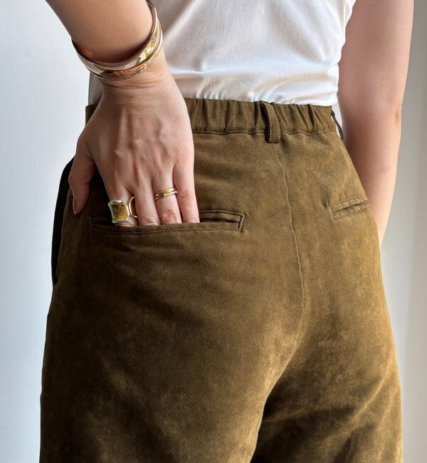  「【セットアップ対応】フェイクスエードショートパンツ」|チノ|