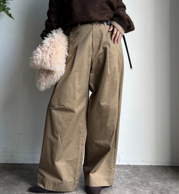  「ツイルワイドカーブパンツ」|チノ|